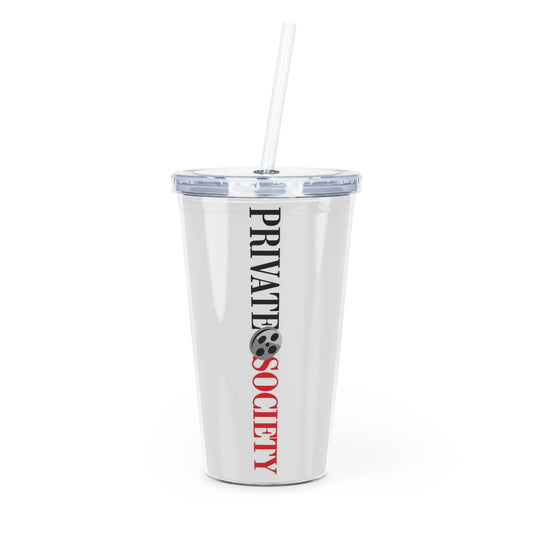 Plastic Tumbler with Straw